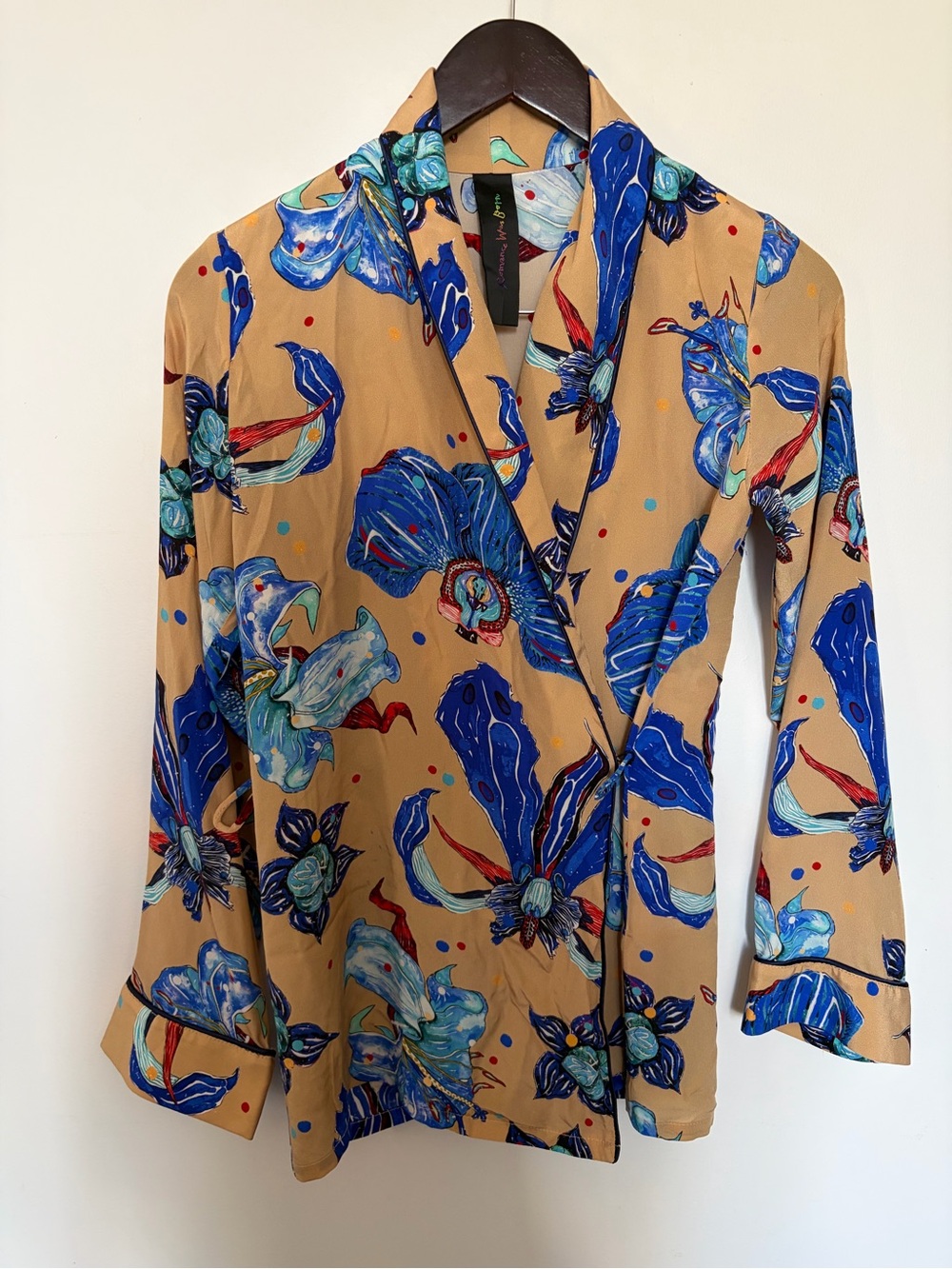 Romance Was Born silk wrap blouse - 4